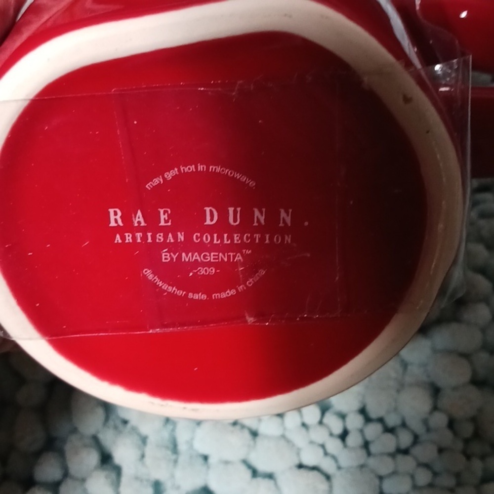NWT Rae Dunn Artisan collection LUV YA red coffee mug with hearts lid - Picture 3 of 7